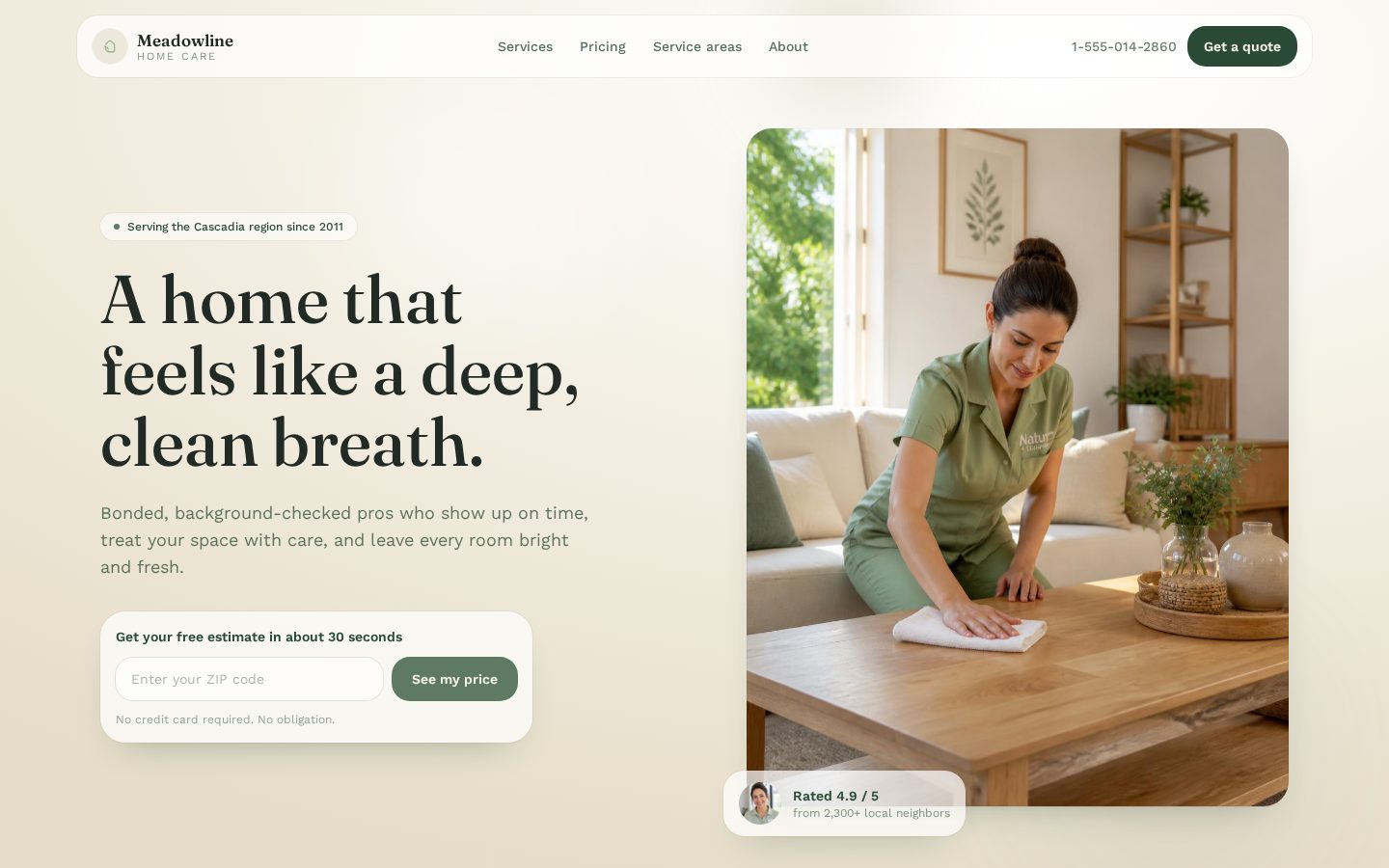 Meadowline Home Care — Cleaning & home services